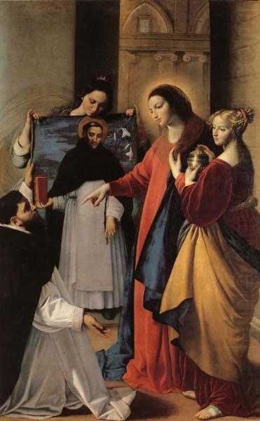 The Virgin,with St.Mary Magdalen and St.Catherine,Appears to a Dominican Monk in Seriano, MAINO, Fray Juan Bautista